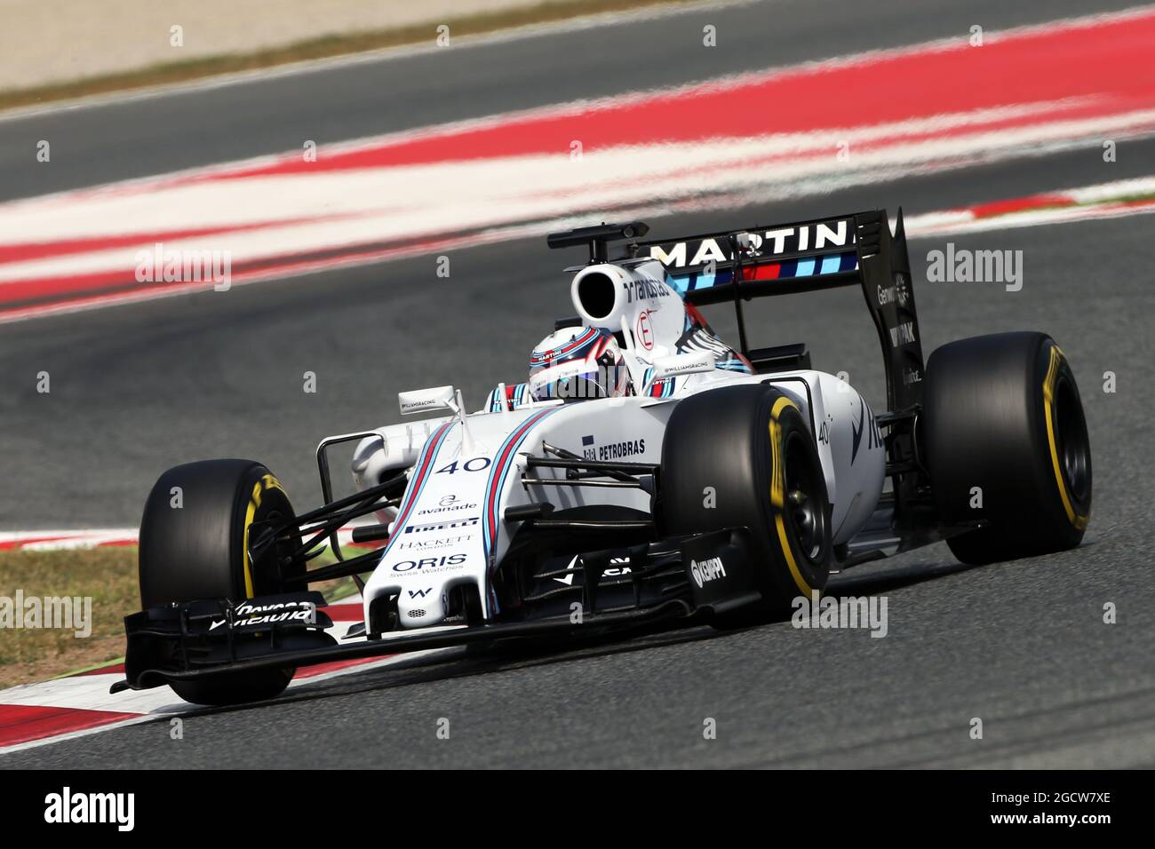 Driver di sviluppo Alex Lynn (GBR) Williams FW37. Test di Formula uno, mercoledì 13 maggio 2015. Barcellona, Spagna. Foto Stock