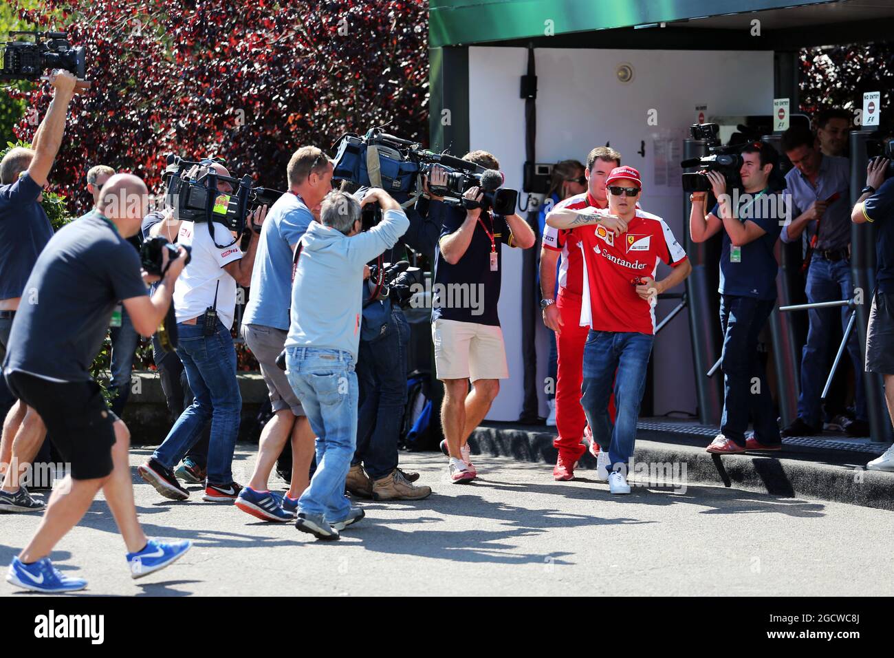 Kimi Raikkonen (fin) Ferrari. Gran Premio del Belgio, giovedì 20 agosto 2015. Spa-Francorchamps, Belgio. Foto Stock