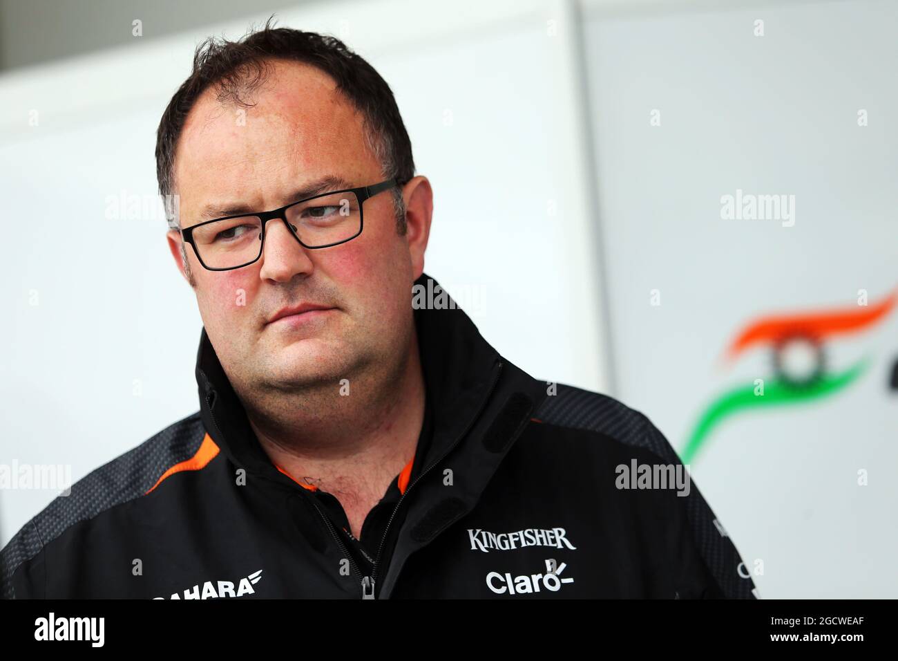 Tom McCullough (GBR) Sahara Force India F1 Team Chief Engineer. Gran Premio del Giappone, giovedì 24 settembre 2015. Suzuka, Giappone. Foto Stock