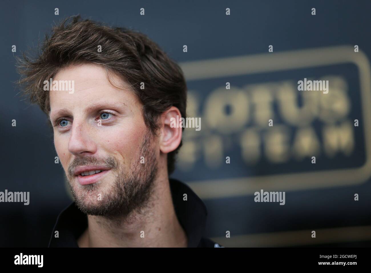Romain Grosjean (fra) Lotus F1 Team. Gran Premio del Giappone, sabato 26 settembre 2015. Suzuka, Giappone. Foto Stock