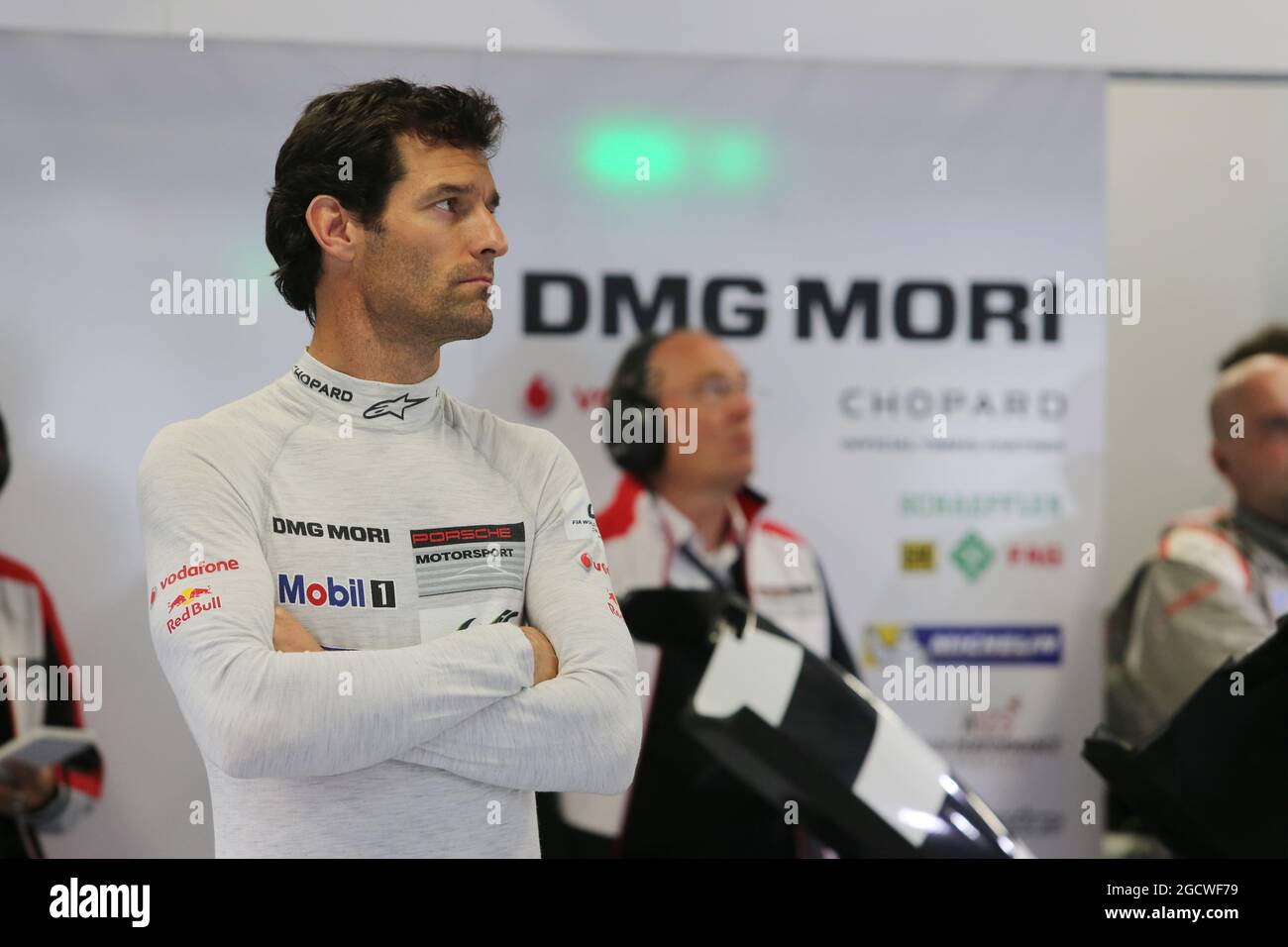 Mark Webber (AUS) Porsche Team WEC driver. Campionato Mondiale FIA Endurance, turno 6, sei ore di Fuji, sabato 11 ottobre 2015. Fuji, Giappone. Foto Stock