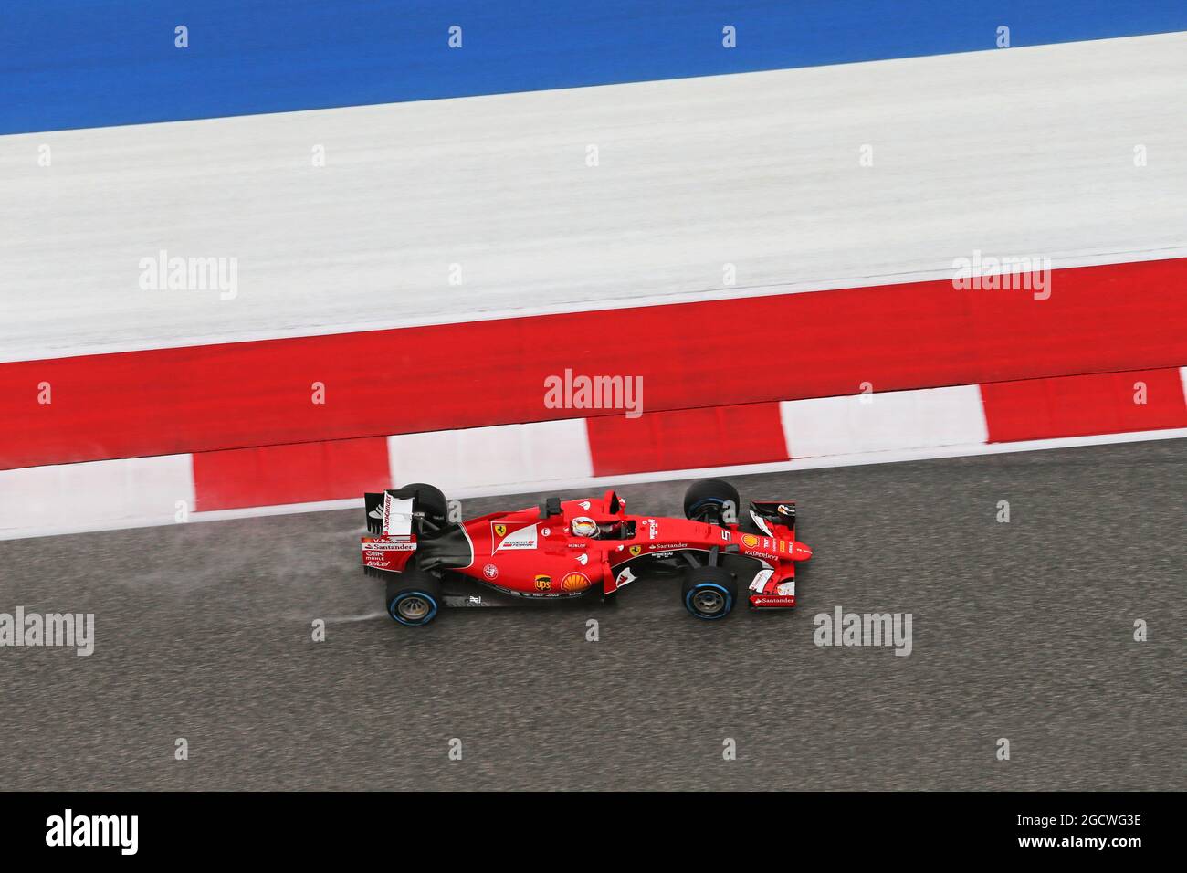 Sebastian Vettel (GER) Ferrari SF15-T nella sessione di qualifica. Gran Premio degli Stati Uniti, domenica 25 novembre 2015. Circuito delle Americhe, Austin, Texas, USA. Foto Stock