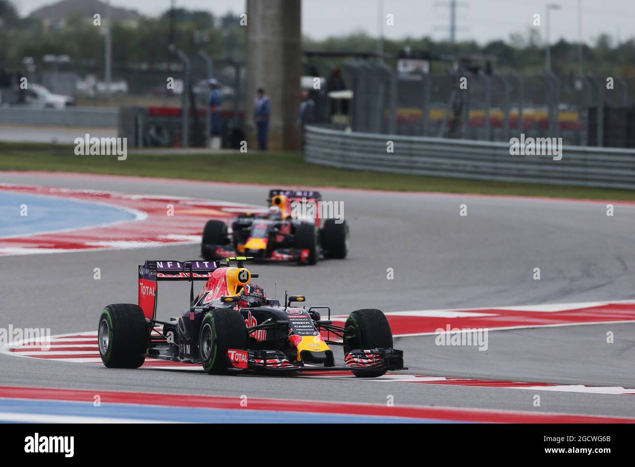 Daniil Kvyat (RUS) Red Bull Racing RB11. Gran Premio degli Stati Uniti, domenica 25 novembre 2015. Circuito delle Americhe, Austin, Texas, USA. Foto Stock