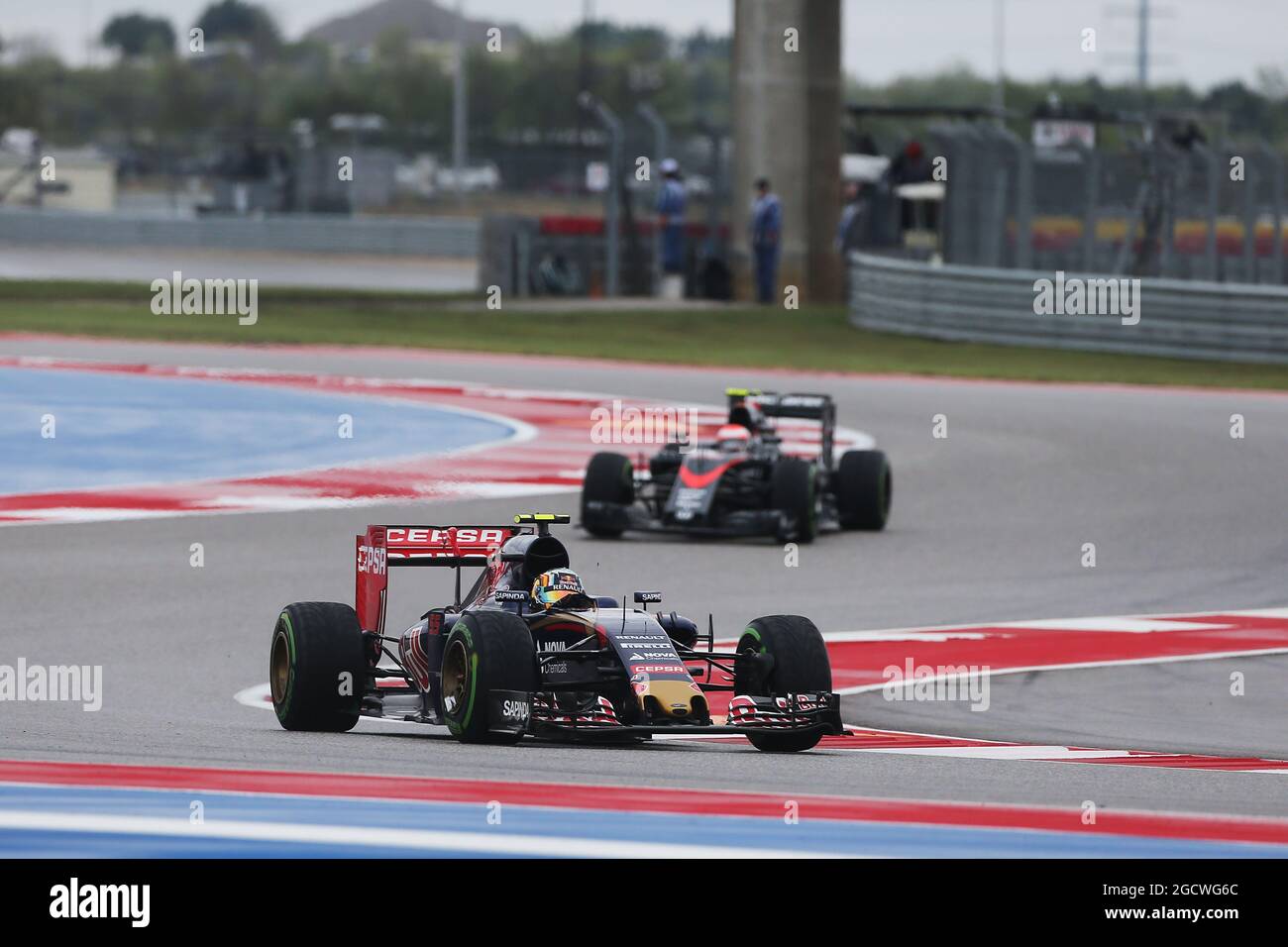 Carlos Sainz Jr (ESP) Scuderia Toro Rosso STR10. Gran Premio degli Stati Uniti, domenica 25 novembre 2015. Circuito delle Americhe, Austin, Texas, USA. Foto Stock