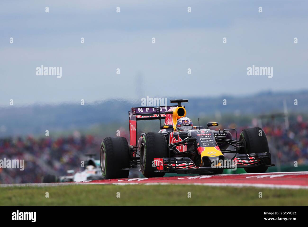 Daniel Ricciardo (AUS) Red Bull Racing RB11. Gran Premio degli Stati Uniti, domenica 25 novembre 2015. Circuito delle Americhe, Austin, Texas, USA. Foto Stock