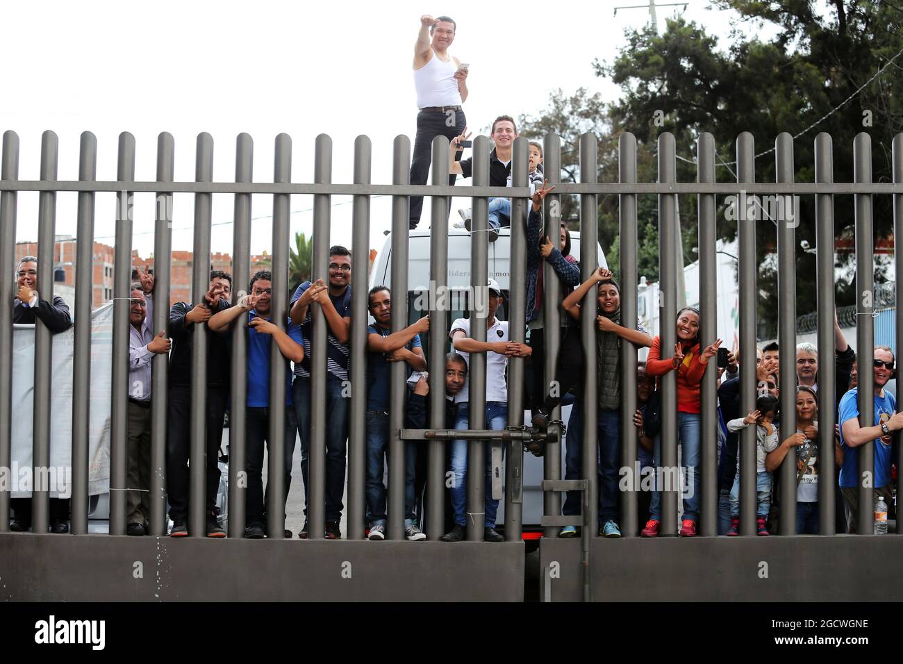 Ventilatori. Gran Premio del Messico, venerdì 30 ottobre 2015. Città del Messico, Messico. Foto Stock