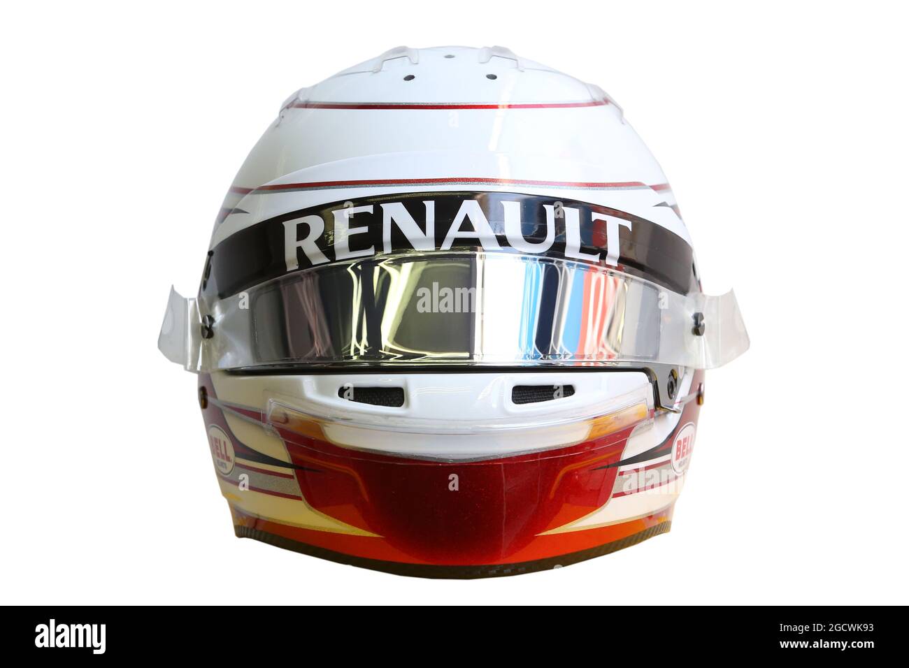 Il casco di Kevin Magnussen (DEN) Renault Sport F1 Team. Test di Formula uno, giorno 1, martedì 1 marzo 2016. Barcellona, Spagna. Foto Stock