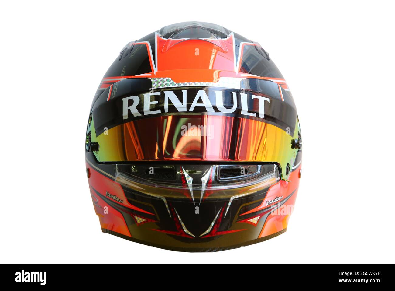 Il casco di Esteban OCON (fra) Renault Sport F1 Team Test driver. Test di Formula uno, giorno 1, martedì 1 marzo 2016. Barcellona, Spagna. Foto Stock