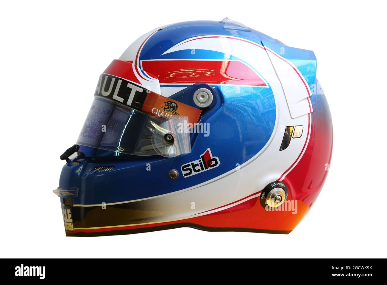 Il casco del Jolyon Palmer (GBR) Renault Sport F1 Team. Test di Formula uno, giorno 1, martedì 1 marzo 2016. Barcellona, Spagna. Foto Stock