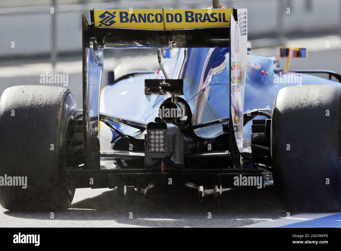 Dettaglio parafango posteriore e diffusore posteriore Felipe Nasr (BRA) Sauber C35. Test di Formula uno, giorno 3, giovedì 3 marzo 2016. Barcellona, Spagna. Foto Stock