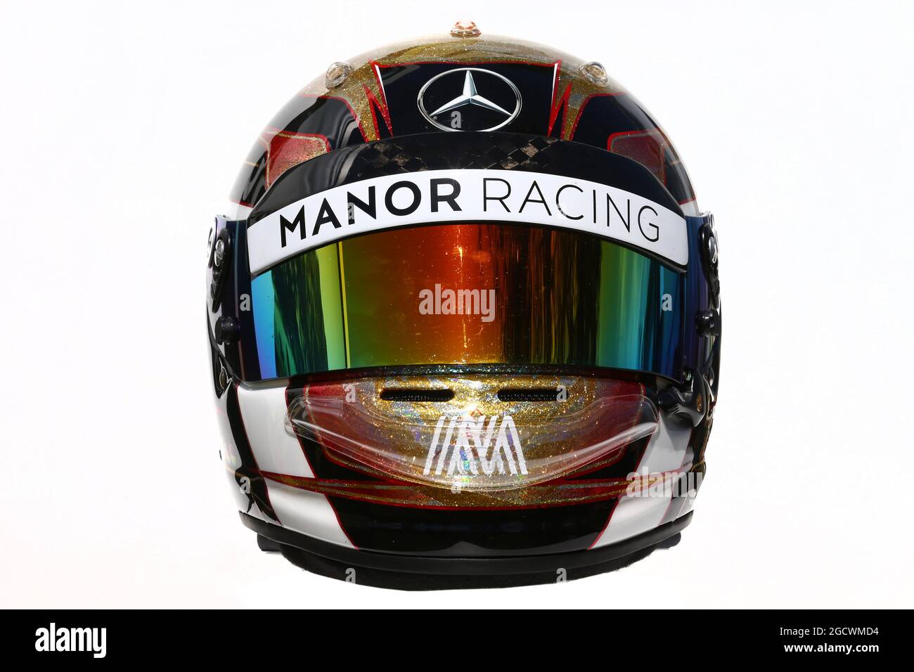Il casco di Pascal Wehrlein (GER) Manor Racing. Gran Premio d'Australia, giovedì 17 marzo 2016. Albert Park, Melbourne, Australia. Foto Stock
