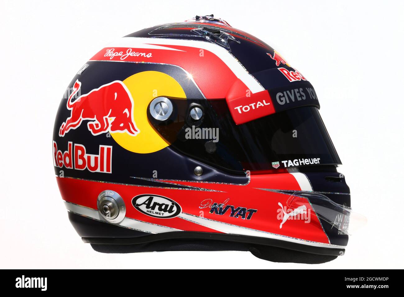 Il casco di Daniil Kvyat (RUS) Red Bull Racing. Gran Premio d'Australia, giovedì 17 marzo 2016. Albert Park, Melbourne, Australia. Foto Stock