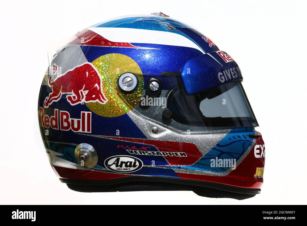 Il casco di Max Verstappen (NLD) Scuderia Toro Rosso. Gran Premio d'Australia, giovedì 17 marzo 2016. Albert Park, Melbourne, Australia. Foto Stock