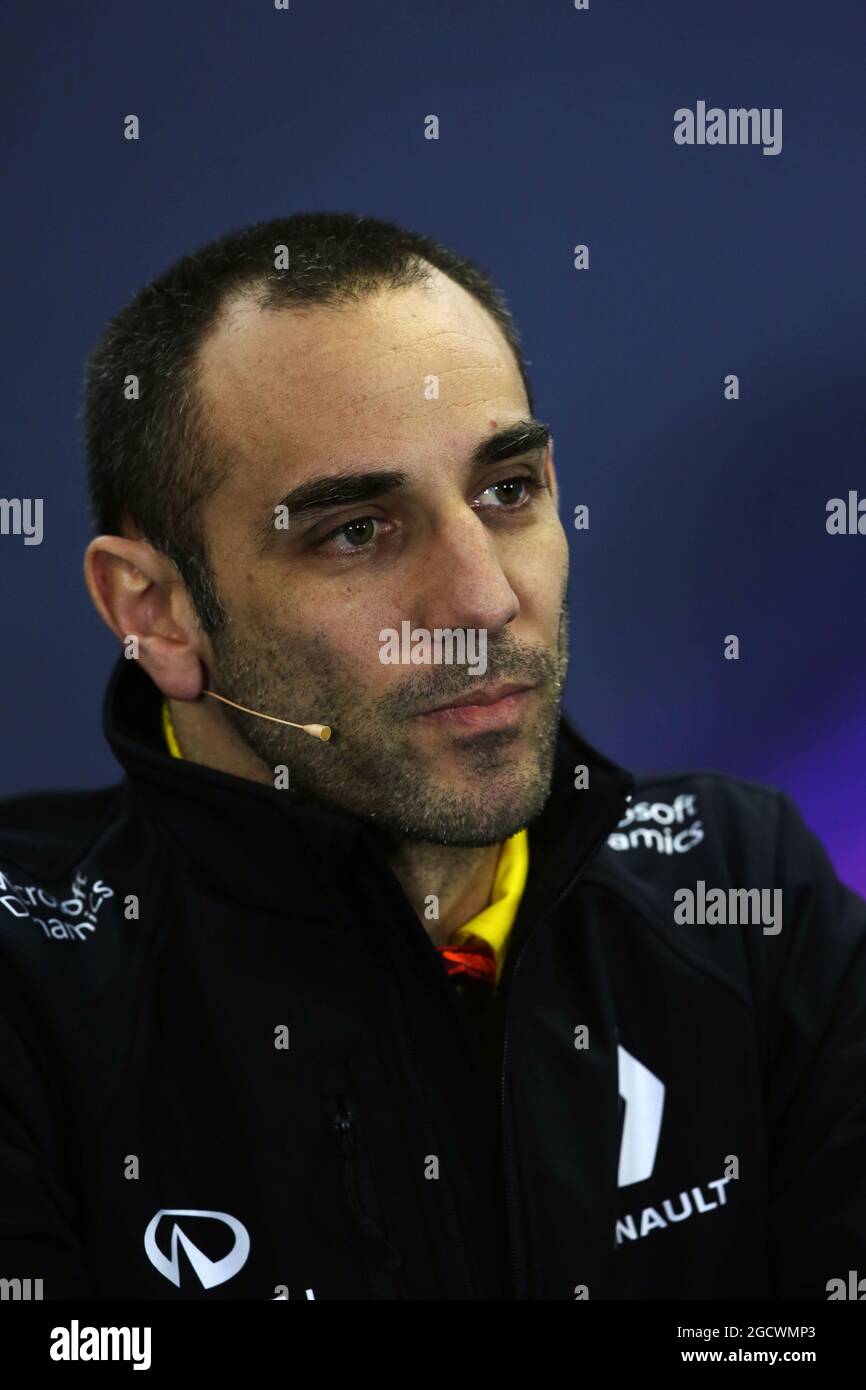 Cyril Abiteboul (fra) Direttore Generale Renault Sport F1 alla Conferenza Stampa della FIA. Gran Premio d'Australia, venerdì 18 marzo 2016. Albert Park, Melbourne, Australia. Foto Stock