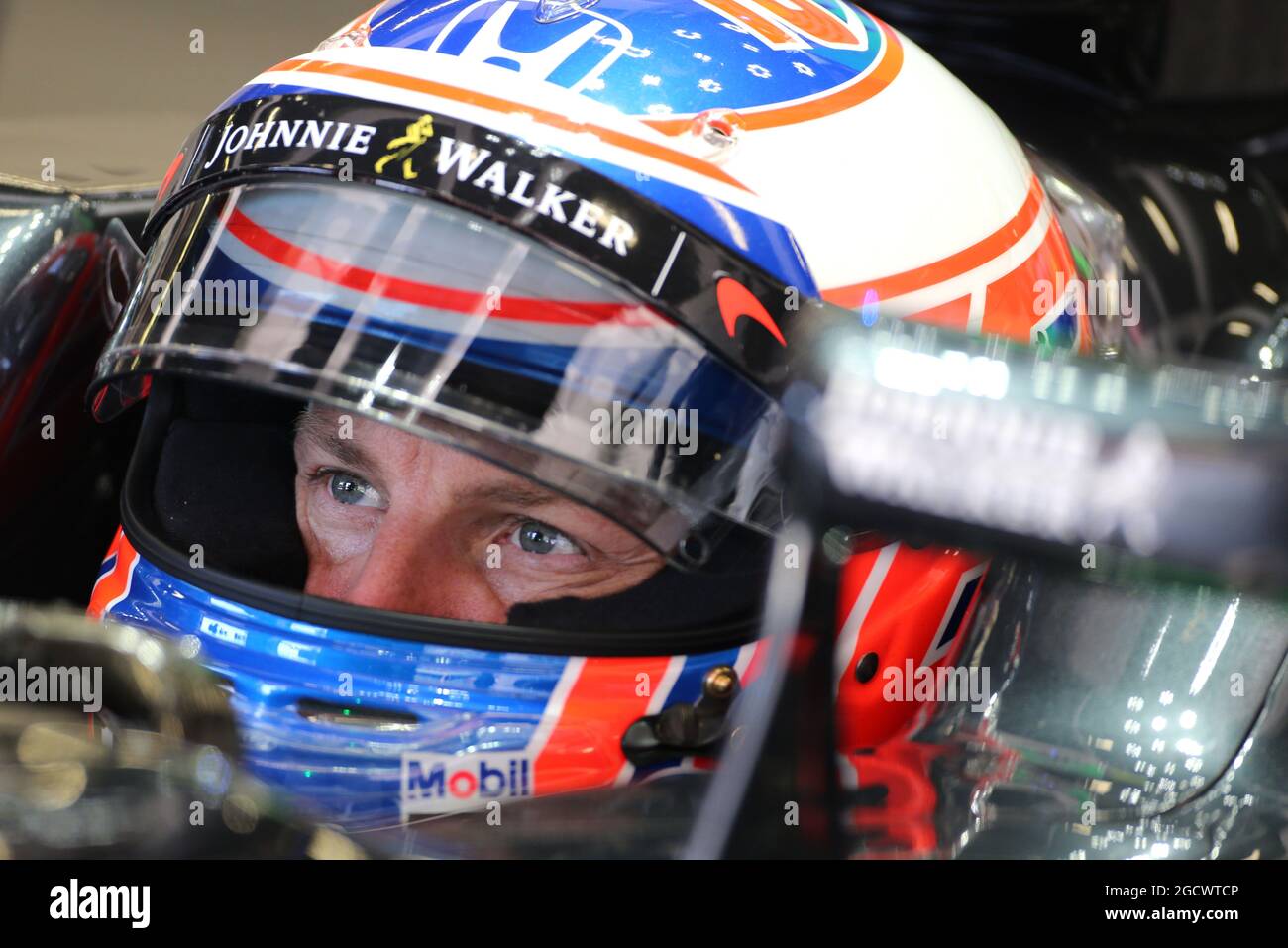 Jenson Button (GBR) McLaren MP4-31. Foto Stock