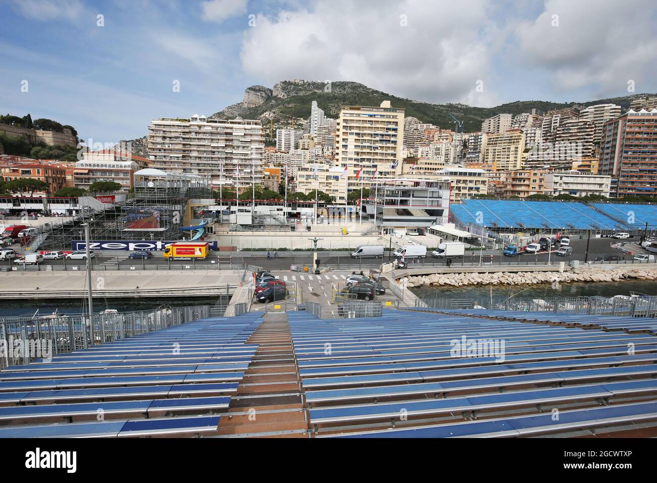 Una vista in tribuna. Gran Premio di Monaco, mercoledì 25 maggio 2016. Monte Carlo, Monaco. Foto Stock