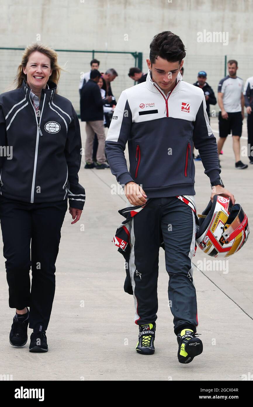 Charles Leclerc (MON) pilota di prova del Team Haas F1. Gran Premio di Gran Bretagna, giovedì 7 luglio 2016. Silverstone, Inghilterra. Foto Stock