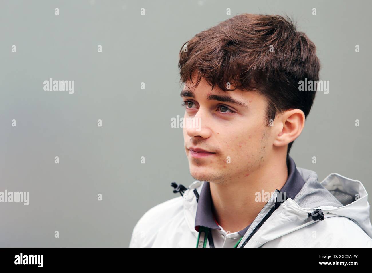 Charles Leclerc (MON) pilota di prova del Team Haas F1. Gran Premio del Brasile, sabato 12 novembre 2016. San Paolo, Brasile. Foto Stock