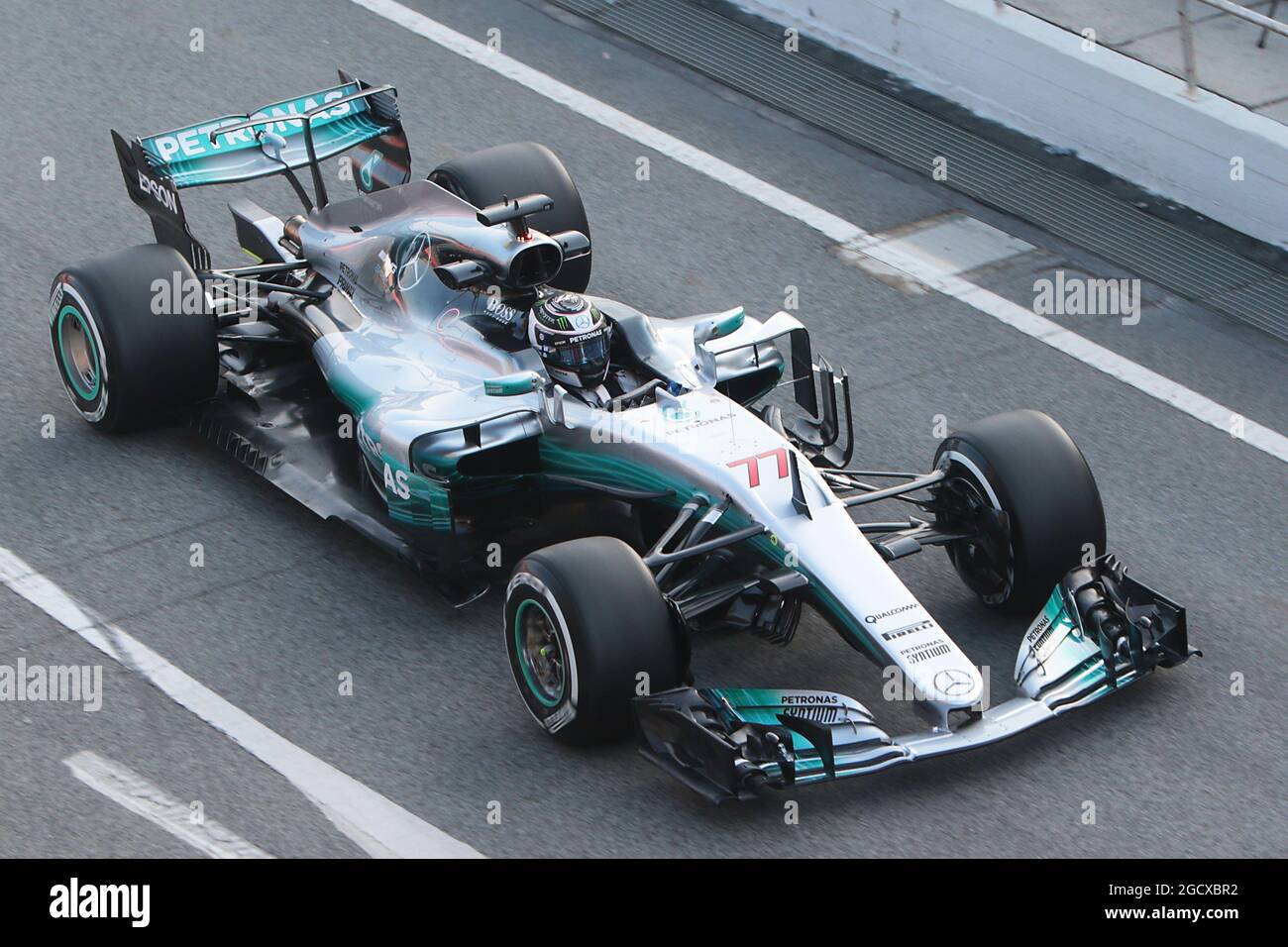Valtteri Bottas (fin) Mercedes AMG F1 W08. Test di Formula uno, giorno 1,  lunedì 27 febbraio 2017. Barcellona, Spagna Foto stock - Alamy