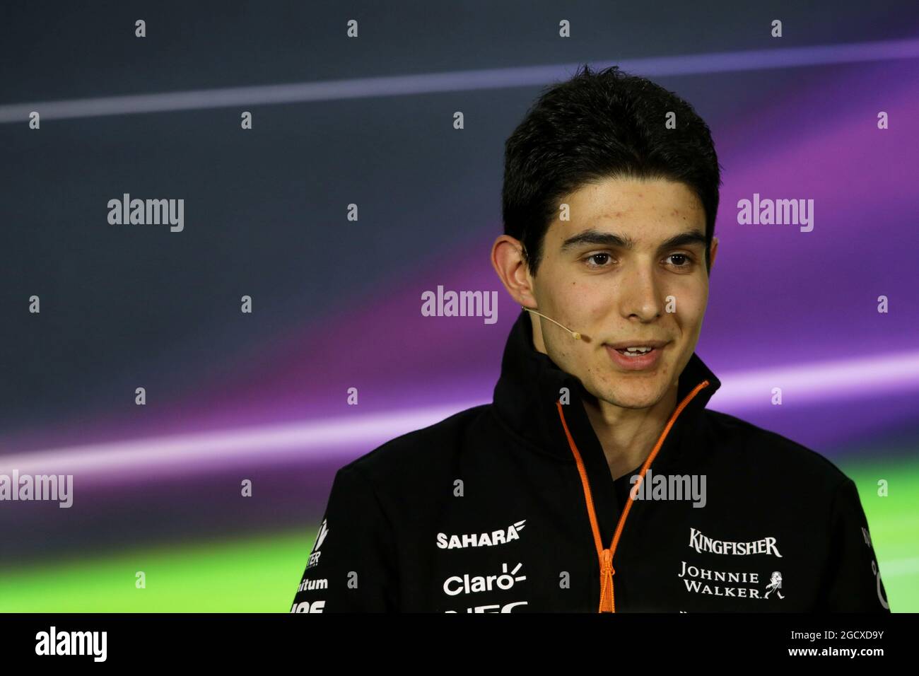 Esteban OCON (fra) Sahara Force India F1 Team alla Conferenza stampa della FIA. Gran Premio d'Australia, giovedì 23 marzo 2017. Albert Park, Melbourne, Australia. Foto Stock