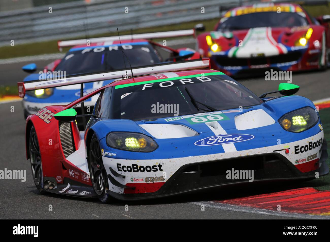 Stefan Mucke (GER) / Oliver Pla (fra) / Billy Johnson (USA) 66 Ford chip Ganassi Team UK Ford GT. Campionato Mondiale FIA Endurance, turno 2, sabato 6 maggio 2017. Spa-Francorchamps, Belgio. Foto Stock