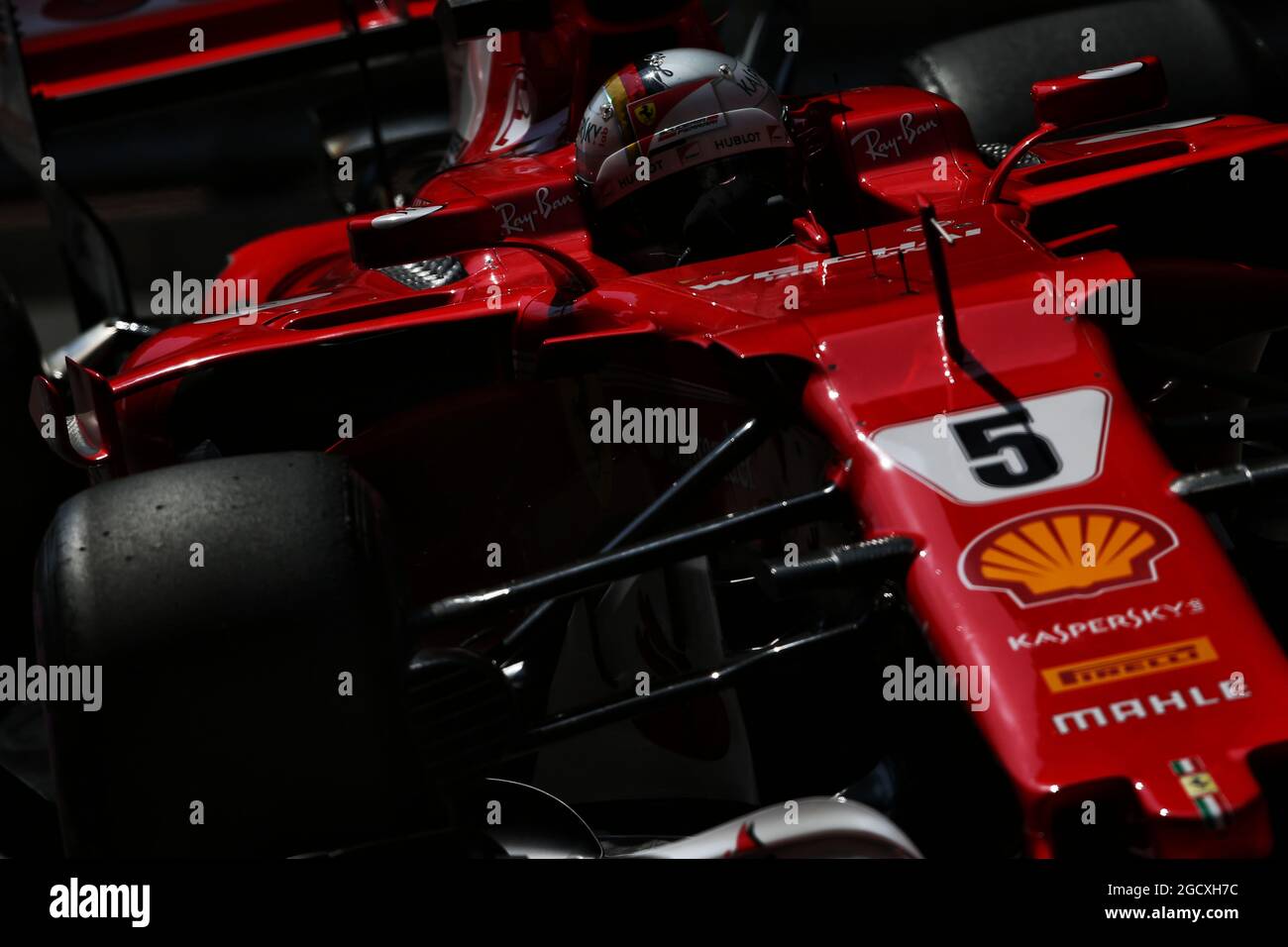 Sebastian Vettel (GER) Ferrari SF70H. Gran Premio di Monaco, giovedì 25 maggio 2017. Monte Carlo, Monaco. Foto Stock