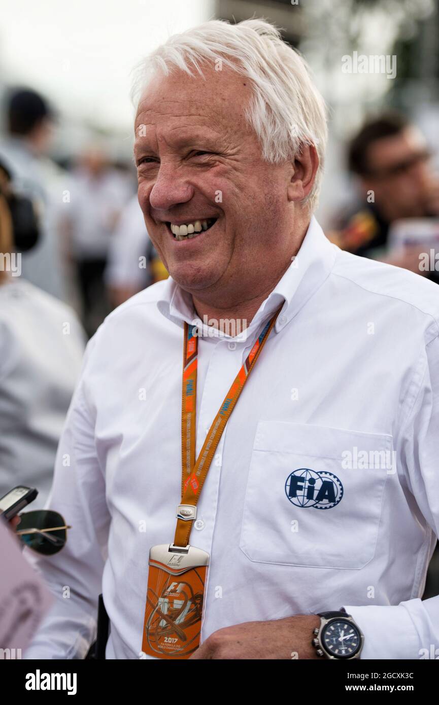 Charlie Whiting (GBR) delegato FIA alla Formula uno Raft Race. Gran Premio del Canada, sabato 10 giugno 2017. Montreal, Canada. Foto Stock