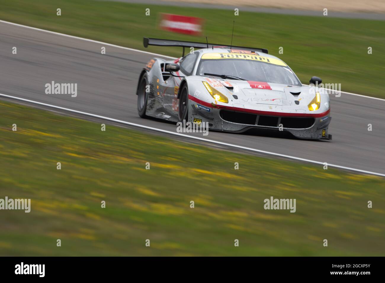Thomas Flohr (sui) / Francesco Castellacci (ITA) / Miguel Molina (ESP) 54 Spirit of Race, Ferrari 488 GTE. Campionato Mondiale FIA Endurance, turno 4, domenica 16 luglio 2017. Nurburgring, Germania. Foto Stock