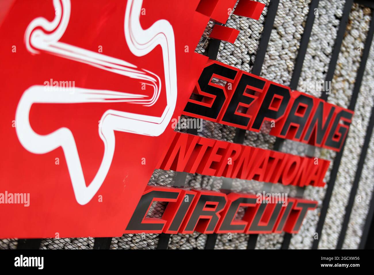Logo Sepang International Circuit. Gran Premio della Malesia, giovedì 28 settembre 2017. Sepang, Kuala Lumpur, Malesia. Foto Stock