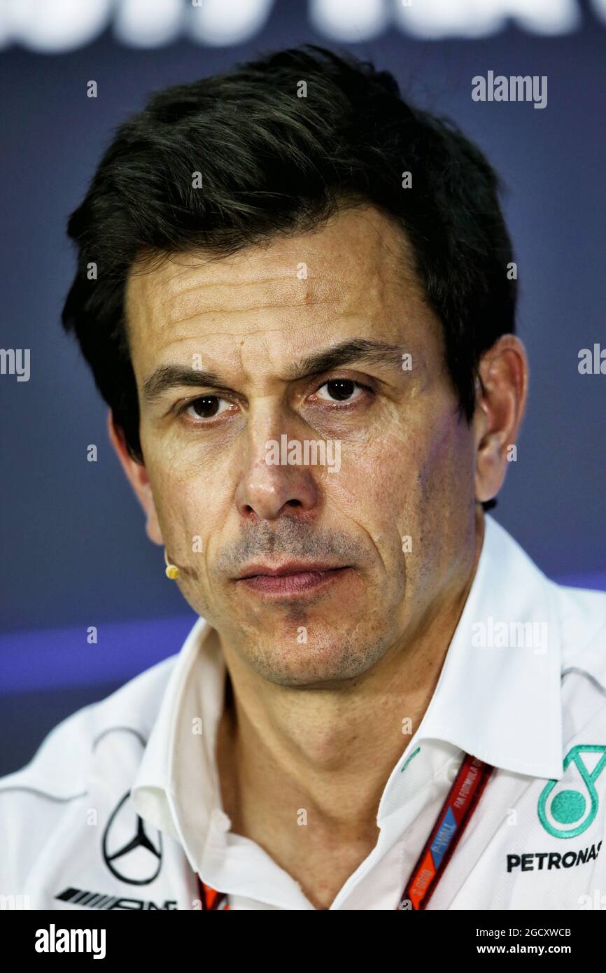 Toto Wolff (GER), azionista e Direttore Esecutivo di Mercedes AMG F1 alla Conferenza stampa della FIA. Gran Premio della Malesia, venerdì 29 settembre 2017. Sepang, Kuala Lumpur, Malesia. Foto Stock