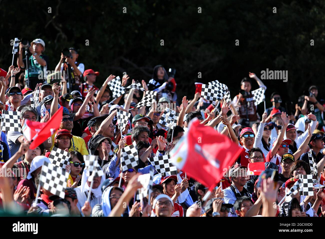 Ventilatori. Gran Premio del Giappone, domenica 8 ottobre 2017. Suzuka, Giappone. Foto Stock