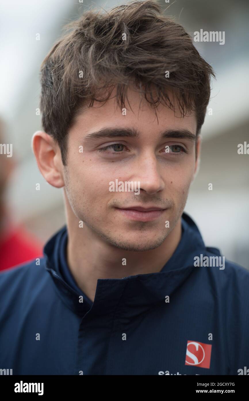 Charles Leclerc (MON) Sauber F1 Team Test driver. Gran Premio degli Stati Uniti, domenica 22 ottobre 2017. Circuito delle Americhe, Austin, Texas, USA. Foto Stock