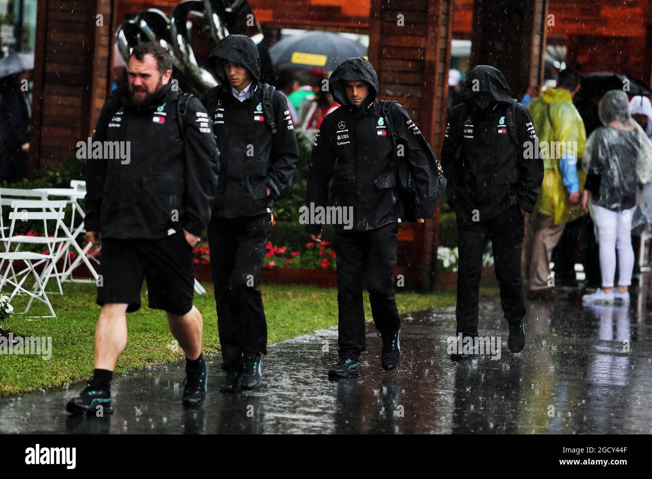 Meccanica Mercedes AMG F1. Gran Premio d'Australia, sabato 24 marzo 2018. Albert Park, Melbourne, Australia. Foto Stock