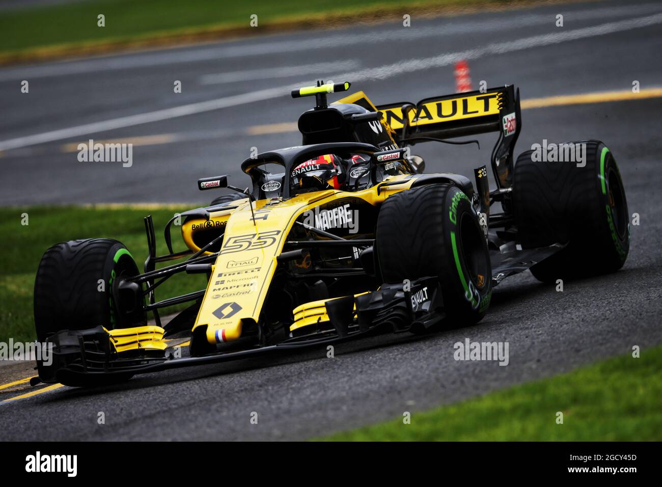 Carlos Sainz Jr (ESP) Renault Sport F1 Team RS18. Gran Premio d'Australia, sabato 24 marzo 2018. Albert Park, Melbourne, Australia. Foto Stock