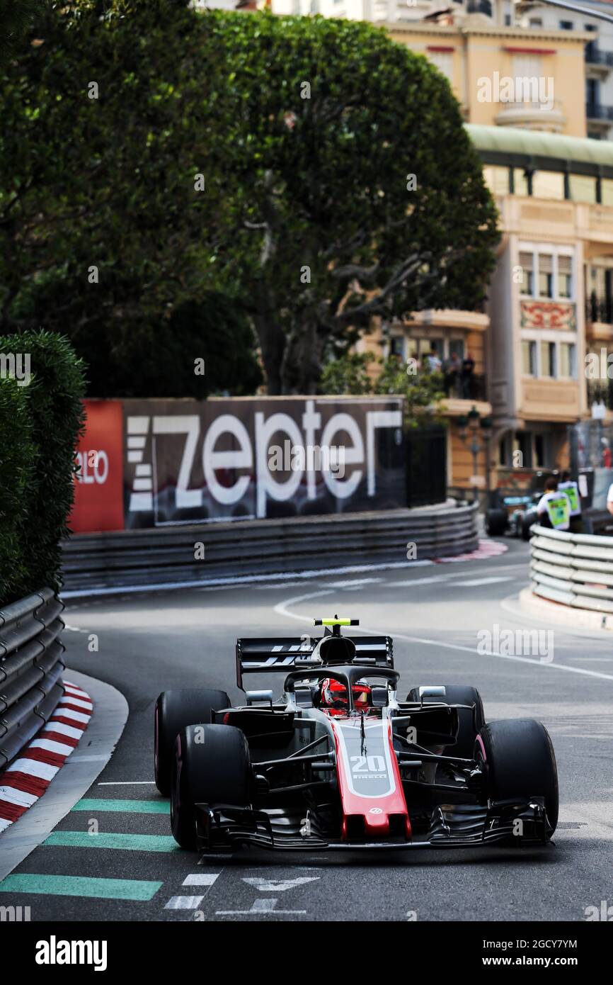 Kevin Magnussen (DEN) Haas VF-18. Gran Premio di Monaco, giovedì 24 maggio 2018. Monte Carlo, Monaco. Foto Stock