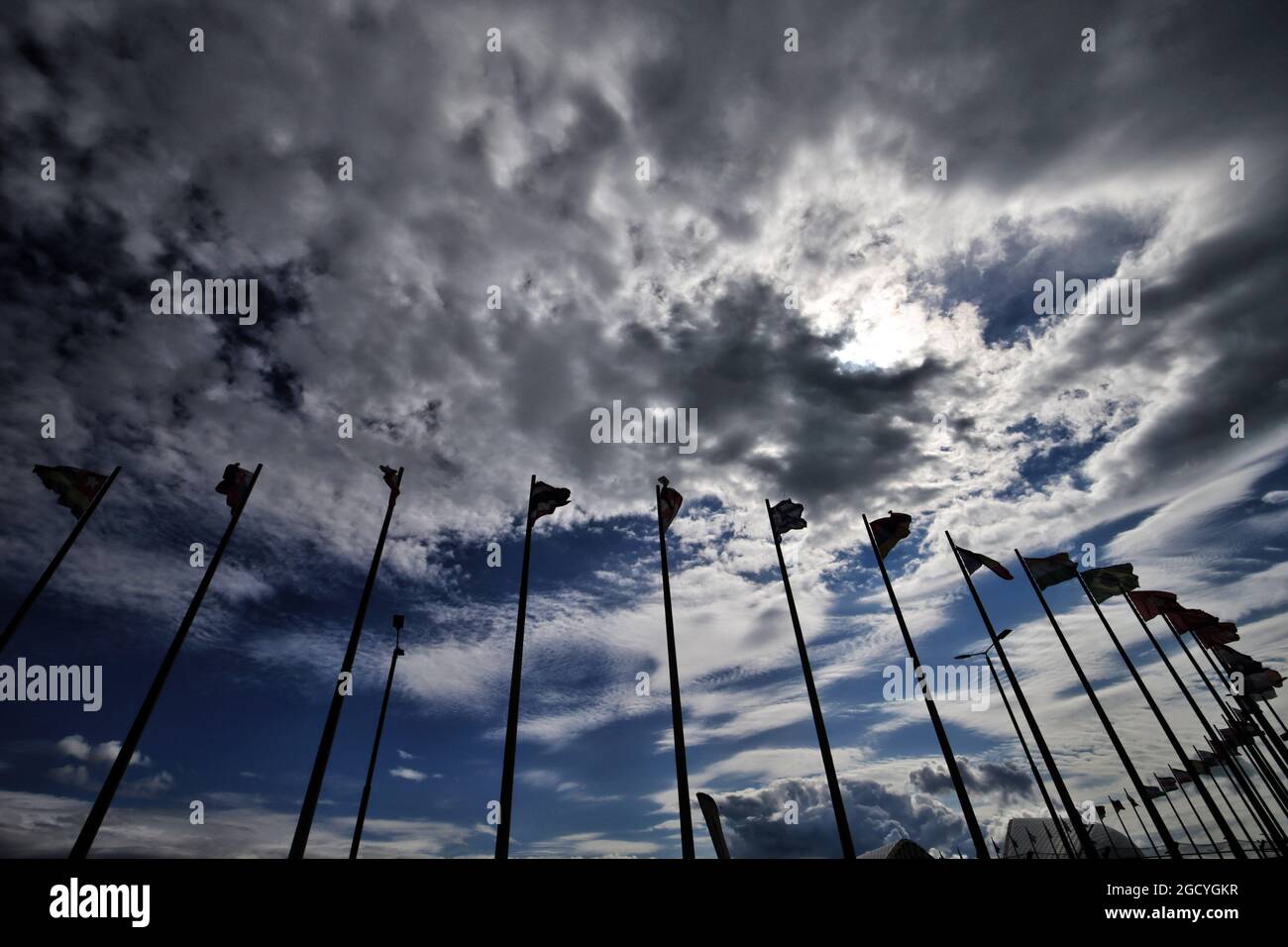 Atmosfera del circuito - allarmi. Gran Premio di Russia, giovedì 27 settembre 2018. Sochi Autodrom, Sochi, Russia. Foto Stock