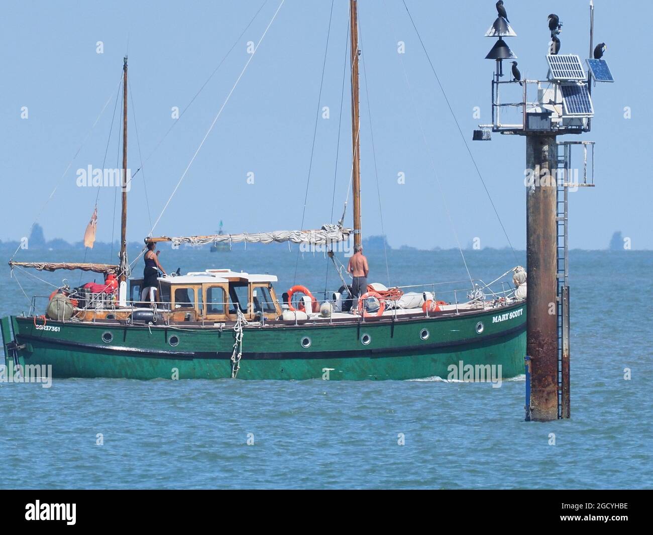 Sheerness, Kent, Regno Unito. 10 agosto 2021. Regno Unito Meteo: Un pomeriggio di sole a Sheerness, Kent. Credit: James Bell/Alamy Live News Foto Stock