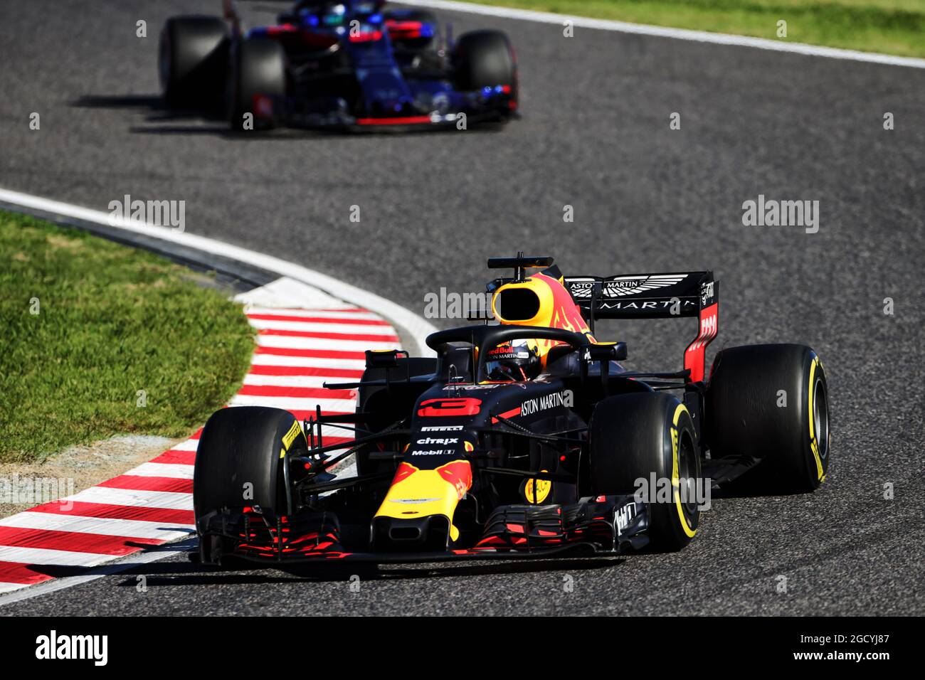 Daniel Ricciardo (AUS) Red Bull Racing RB14. Gran Premio del Giappone, domenica 7 ottobre 2018. Suzuka, Giappone. Foto Stock