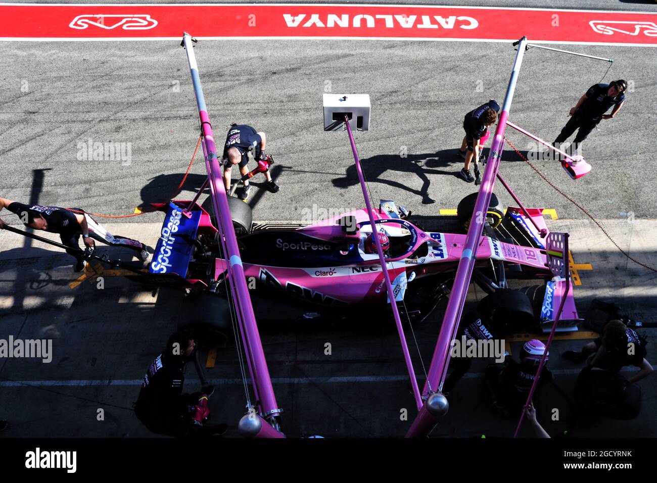 Lance Stroll (CDN) Racing Point F1 Team RP19. Test di Formula uno, giorno 1, martedì 26 febbraio 2019. Barcellona, Spagna. Foto Stock