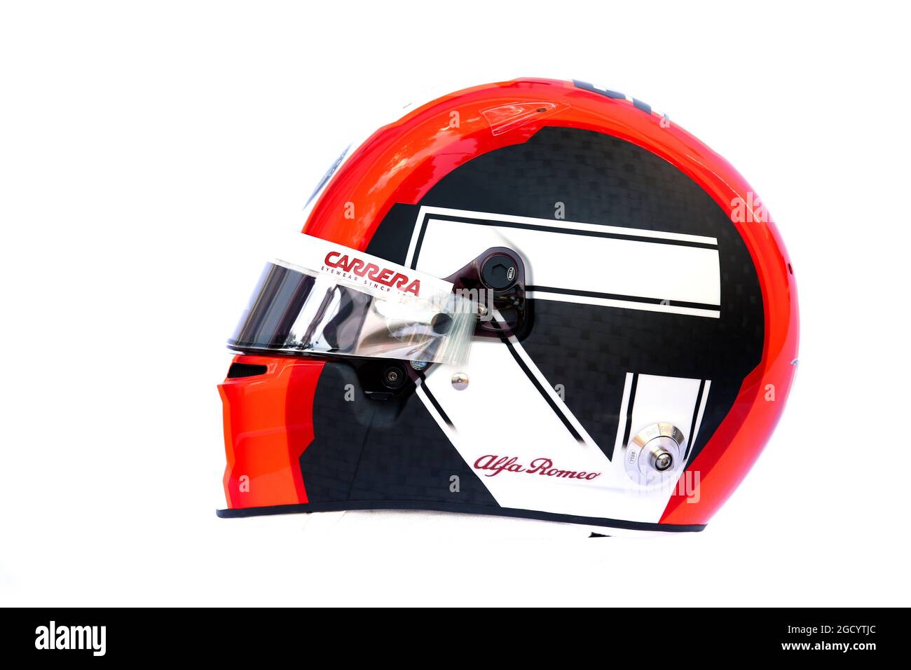 Il casco di Antonio Giovinazzi (ITA) Alfa Romeo Racing. Gran Premio d'Australia, giovedì 14 marzo 2019. Albert Park, Melbourne, Australia. Foto Stock