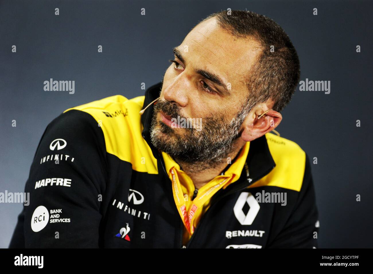 Cyril Abiteboul (fra) Direttore Generale Renault Sport F1 alla Conferenza Stampa della FIA. Gran Premio d'Australia, venerdì 15 marzo 2019. Albert Park, Melbourne, Australia. Foto Stock