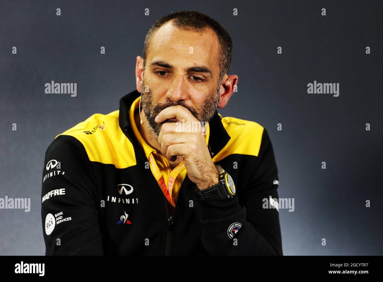 Cyril Abiteboul (fra) Direttore Generale Renault Sport F1 alla Conferenza Stampa della FIA. Gran Premio d'Australia, venerdì 15 marzo 2019. Albert Park, Melbourne, Australia. Foto Stock