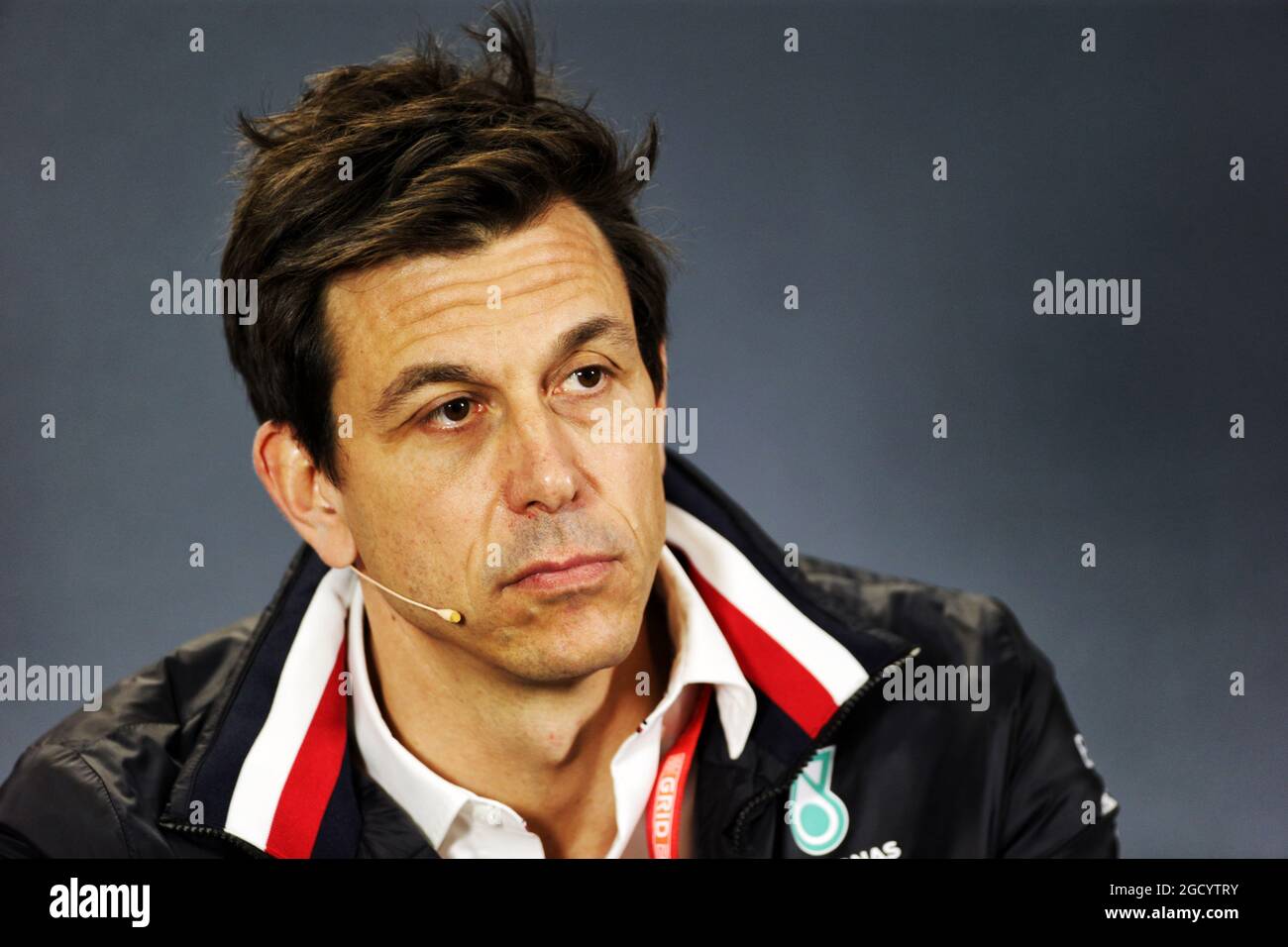Toto Wolff (GER), azionista e Direttore Esecutivo di Mercedes AMG F1 alla Conferenza stampa della FIA. Gran Premio d'Australia, venerdì 15 marzo 2019. Albert Park, Melbourne, Australia. Foto Stock
