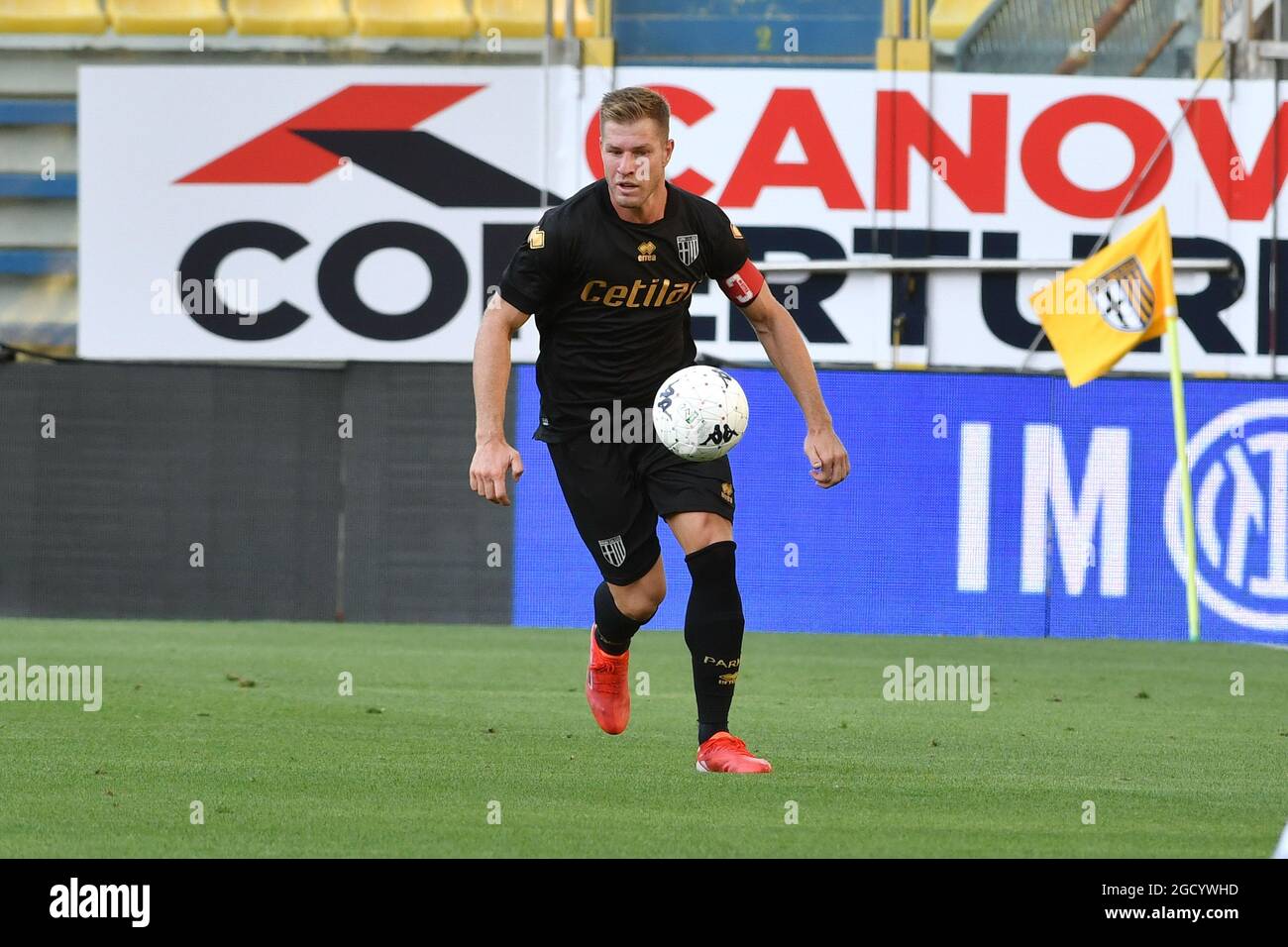 Riccardo Gagliolo (Parma) durante Parma Calcio vs Inter - FC Internazionale, amichevole calcio, Parma, Italia - Photo .LiveMedia/Alessio Tarpini Foto Stock