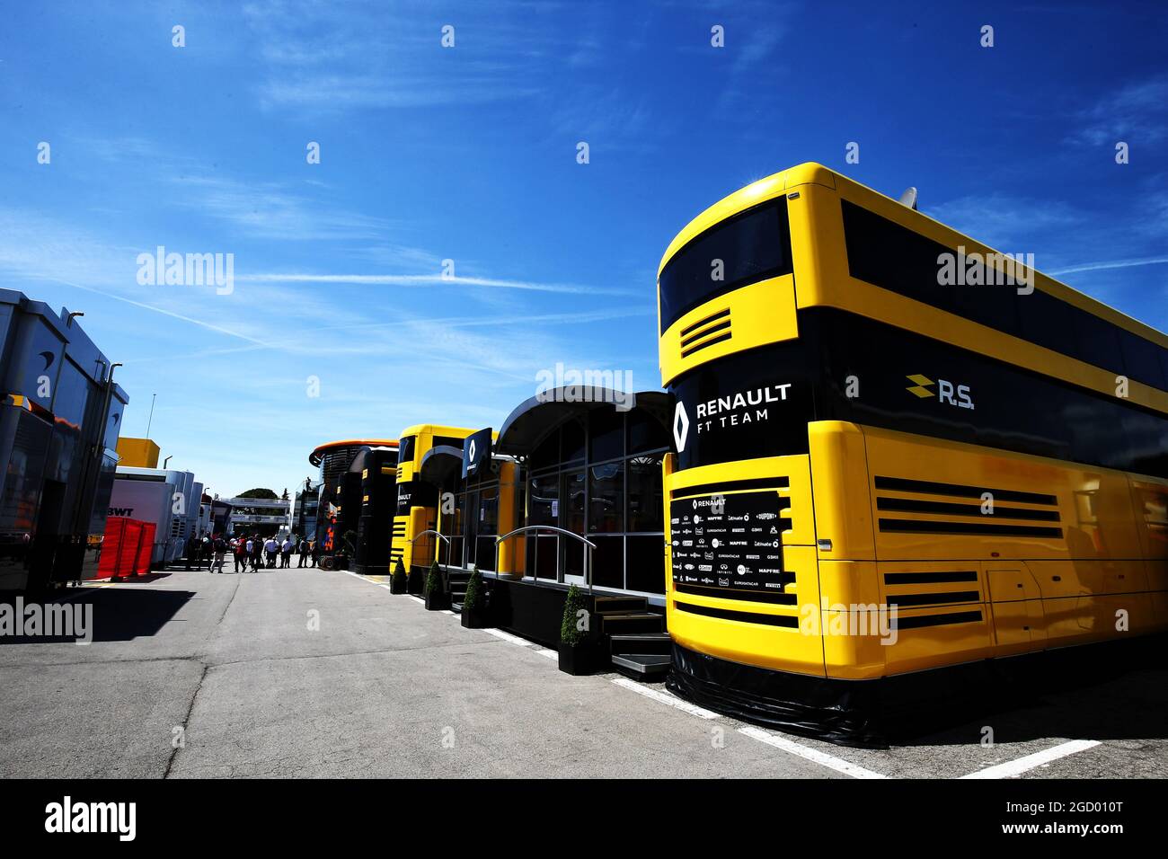 Renault F1 Team motorhome. Gran Premio di Spagna, giovedì 9 maggio 2019. Barcellona, Spagna. Foto Stock