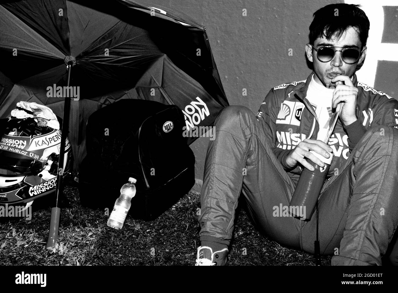 Charles Leclerc (MON) Ferrari in griglia. Gran Premio di Spagna, domenica 12 maggio 2019. Barcellona, Spagna. Foto Stock