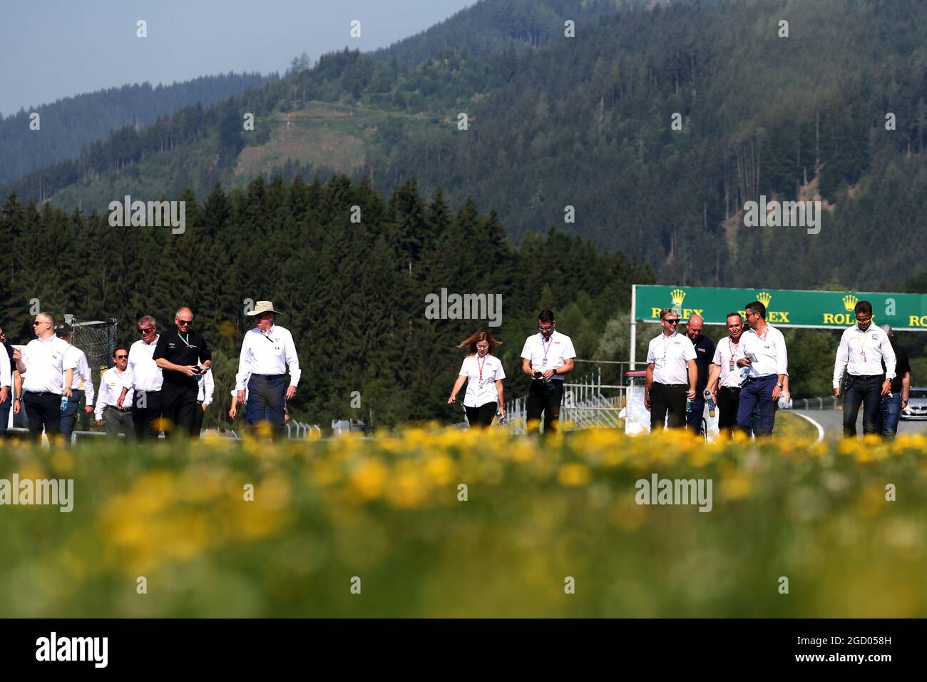 La FIA cammina sul circuito. Gran Premio d'Austria, giovedì 27 giugno 2019. Spielberg, Austria. Foto Stock