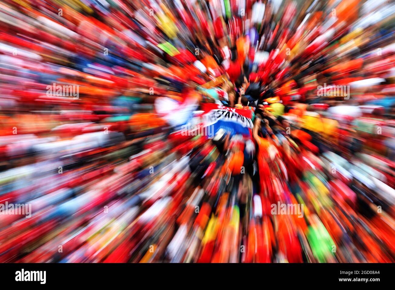 Tifosi sul podio. Gran Premio di Germania, domenica 28 luglio 2019. Hockenheim, Germania. Foto Stock