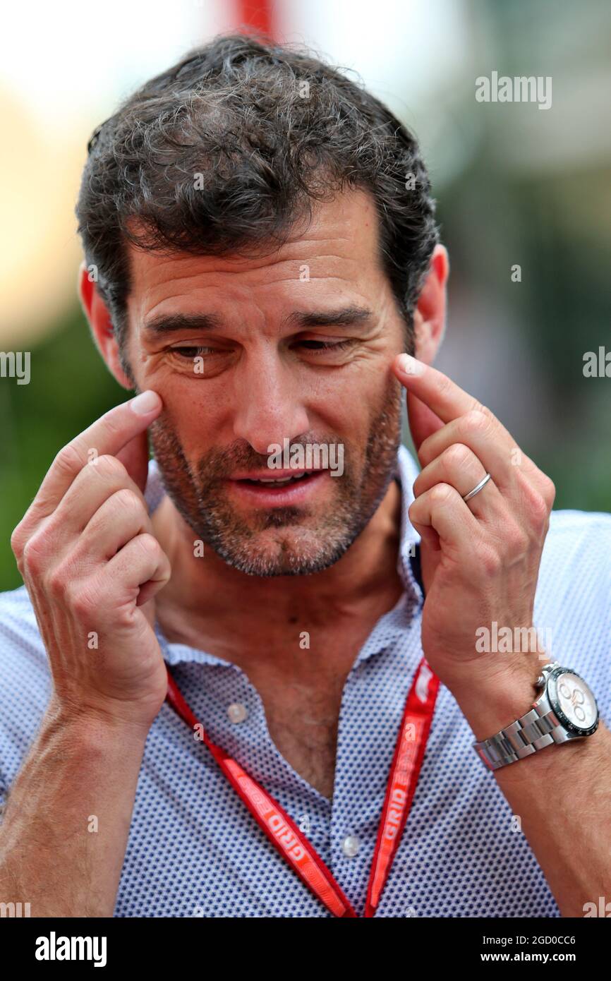 Mark Webber (AUS) canale 4 presentatore. Gran Premio di Singapore, domenica 22 settembre 2019. Circuito Marina Bay Street, Singapore. Foto Stock