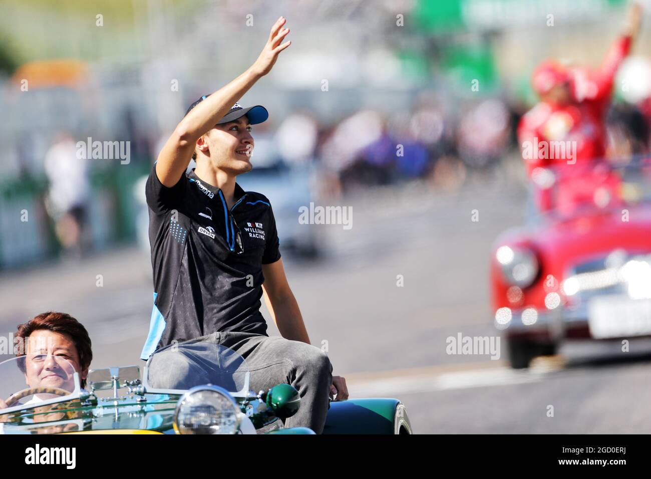 George Russell (GBR) Williams Racing sulla sfilata piloti. Gran Premio del Giappone, domenica 13 ottobre 2019. Suzuka, Giappone. Foto Stock